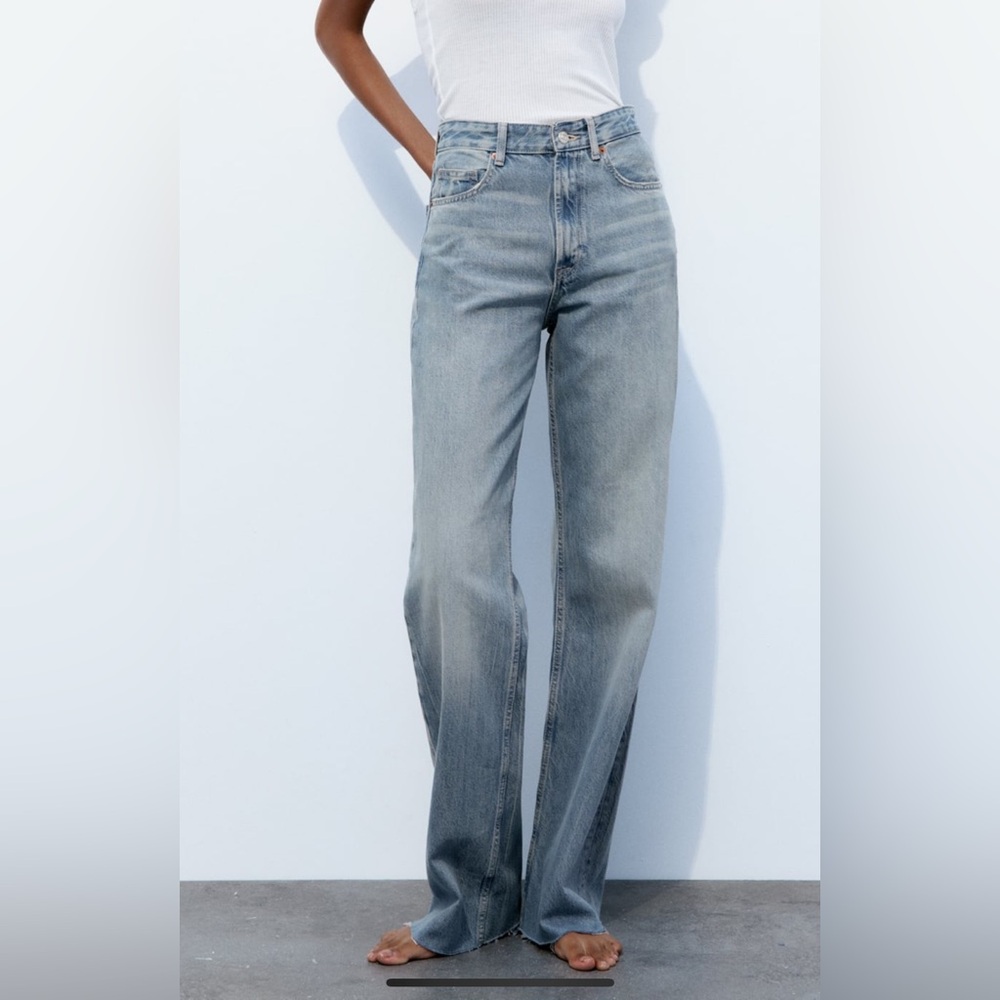 Zara nwt wide leg jean low / mid waist